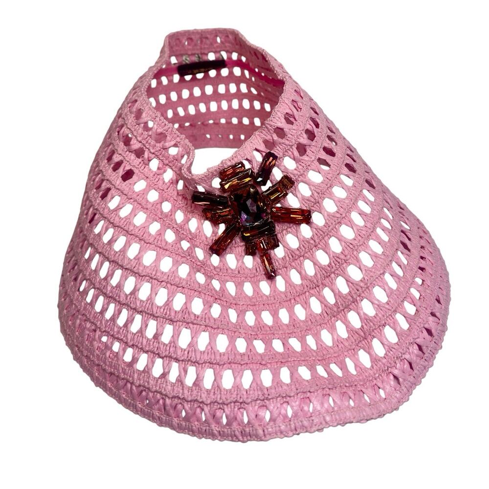 Louis Vuitton Pink Raffia Hat – Made in France – One Size – Excellent Condition